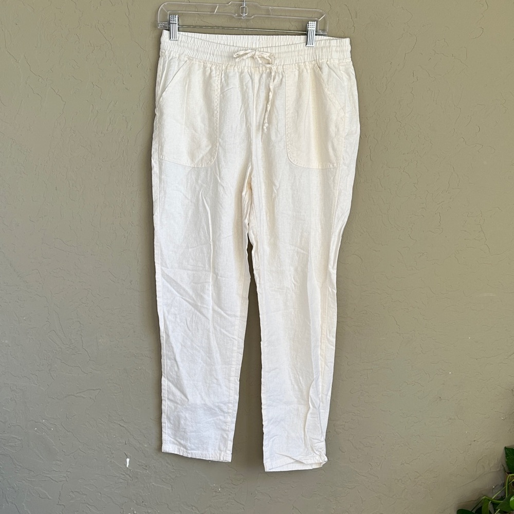 Sunday linen blend‎ lounge, pant size medium elastic waistband drawstring